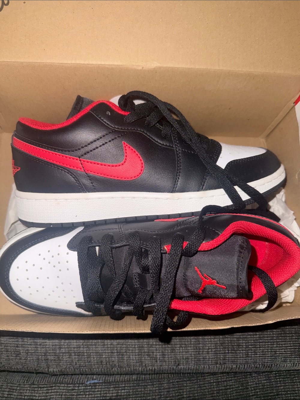Jordan Kids Low Top Sneakers - Black/Red/White